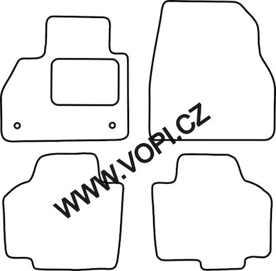 Textil-Autoteppiche Renault Kangoo Express Family 01/2008 - Carfit (3872)